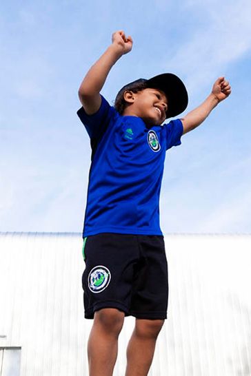 adidas Navy Blue Disney Top And Shorts Set