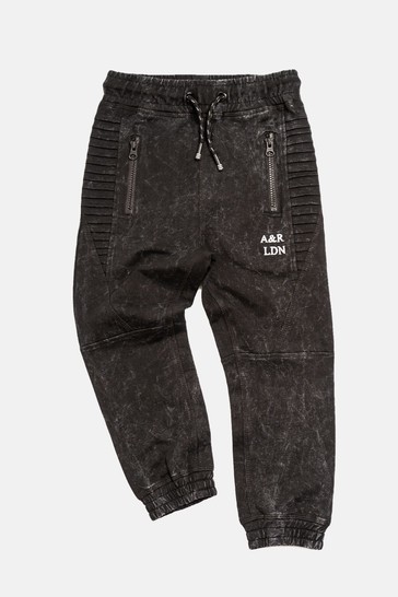 Angel & Rocket Black Rudi Acid Wash Joggers