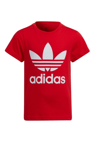 تي شيرت Adicolor أحمر من adidas Originals