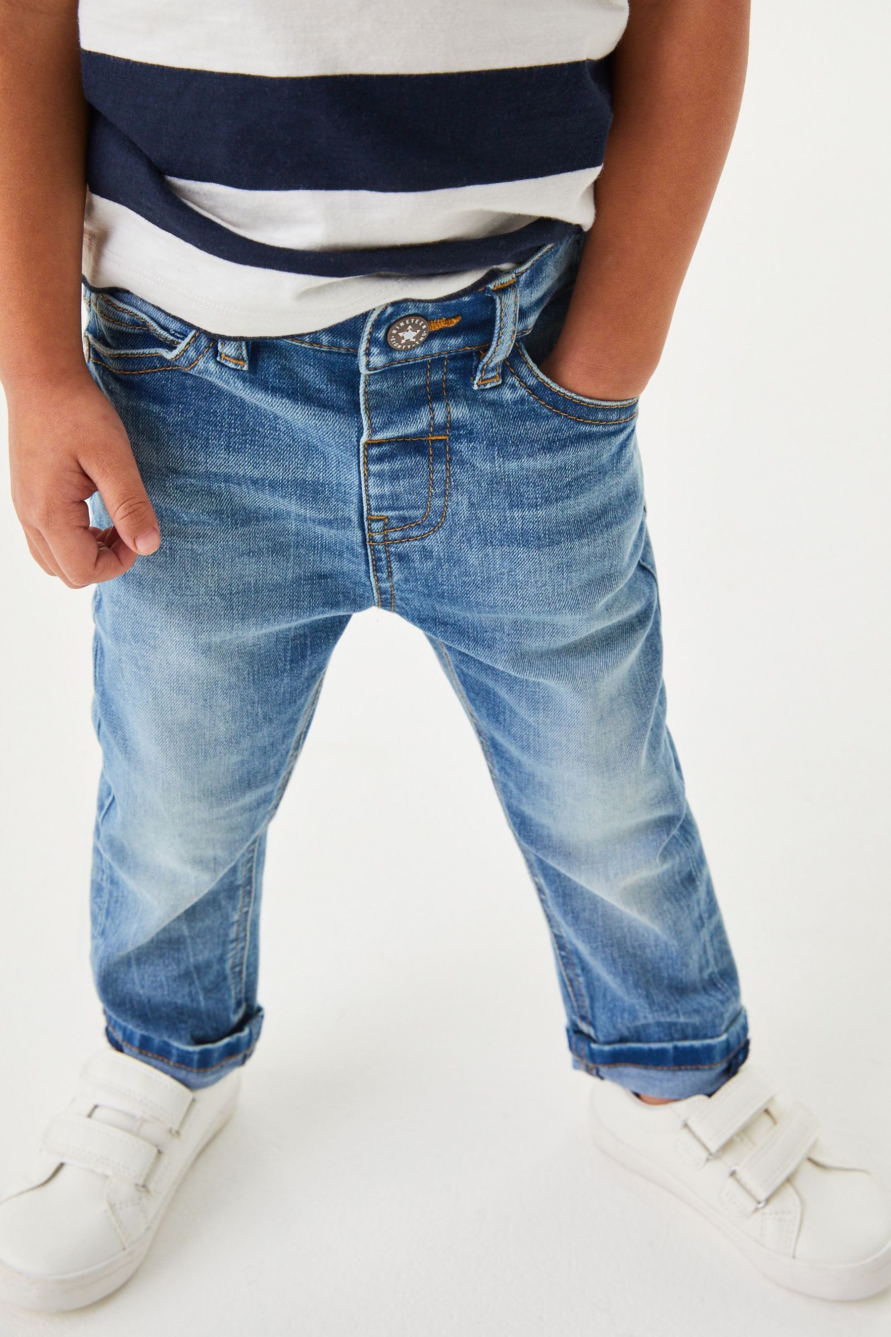 Five Pocket Jeans With Stretch (3mths-7yrs) Slim Fit