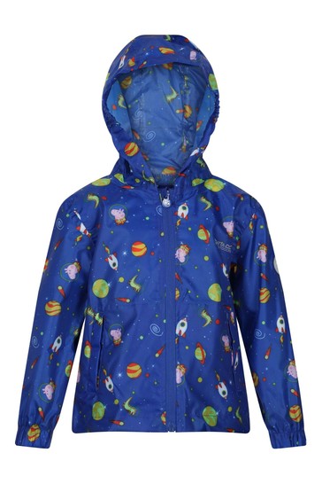 Regatta Blue Peppa Pig Waterproof Pack It Jacket