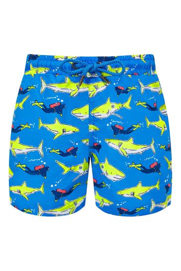 Sunuva Blue Scuba Shark Swim Shorts