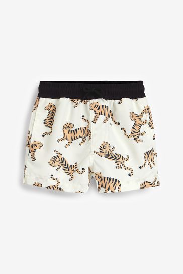 Myleene Klass Kids White Tiger Swim Shorts