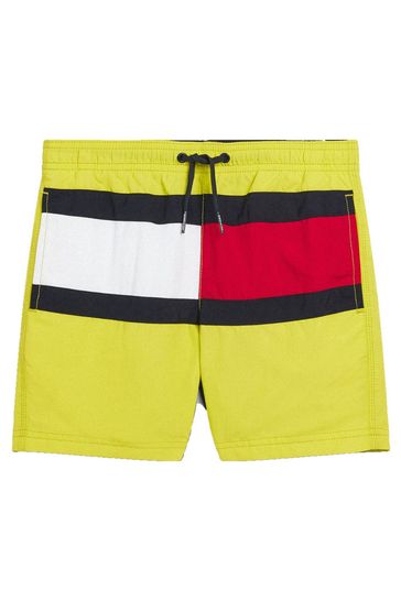 Tommy Hilfiger Boys Yellow Logo Swim Shorts