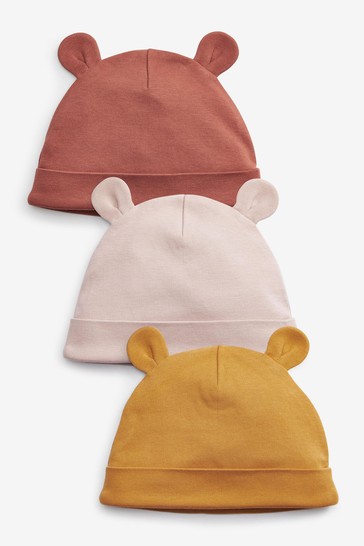 3 Pack Baby Beanie Hats (0-18mths)