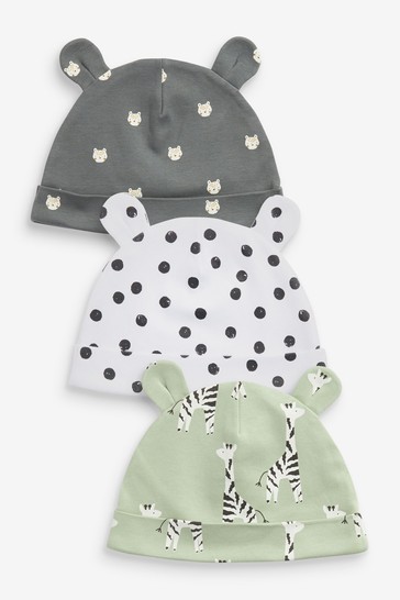 3 Pack Baby Beanie Hats (0-18mths)