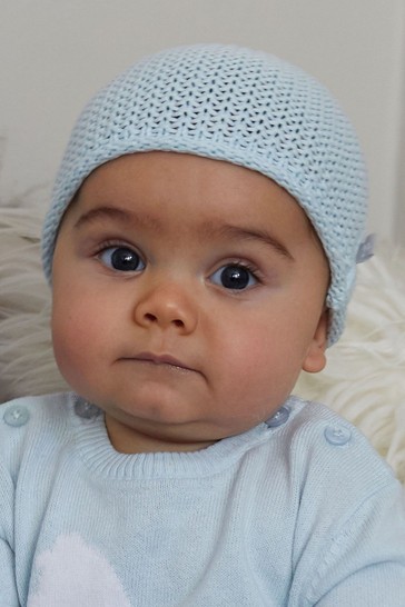 The Little Tailor Blue Baby Knitted Hat