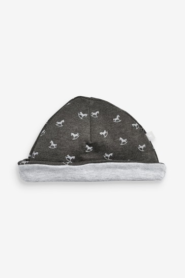 The Little Tailor Grey All Over Print Rocking Horse Jersey Hat