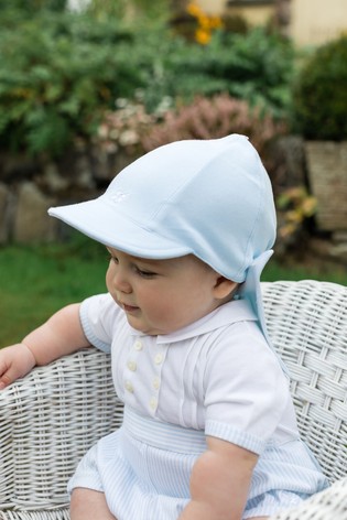 Emile et Rose Blue Sun Cap With Detachable Flap