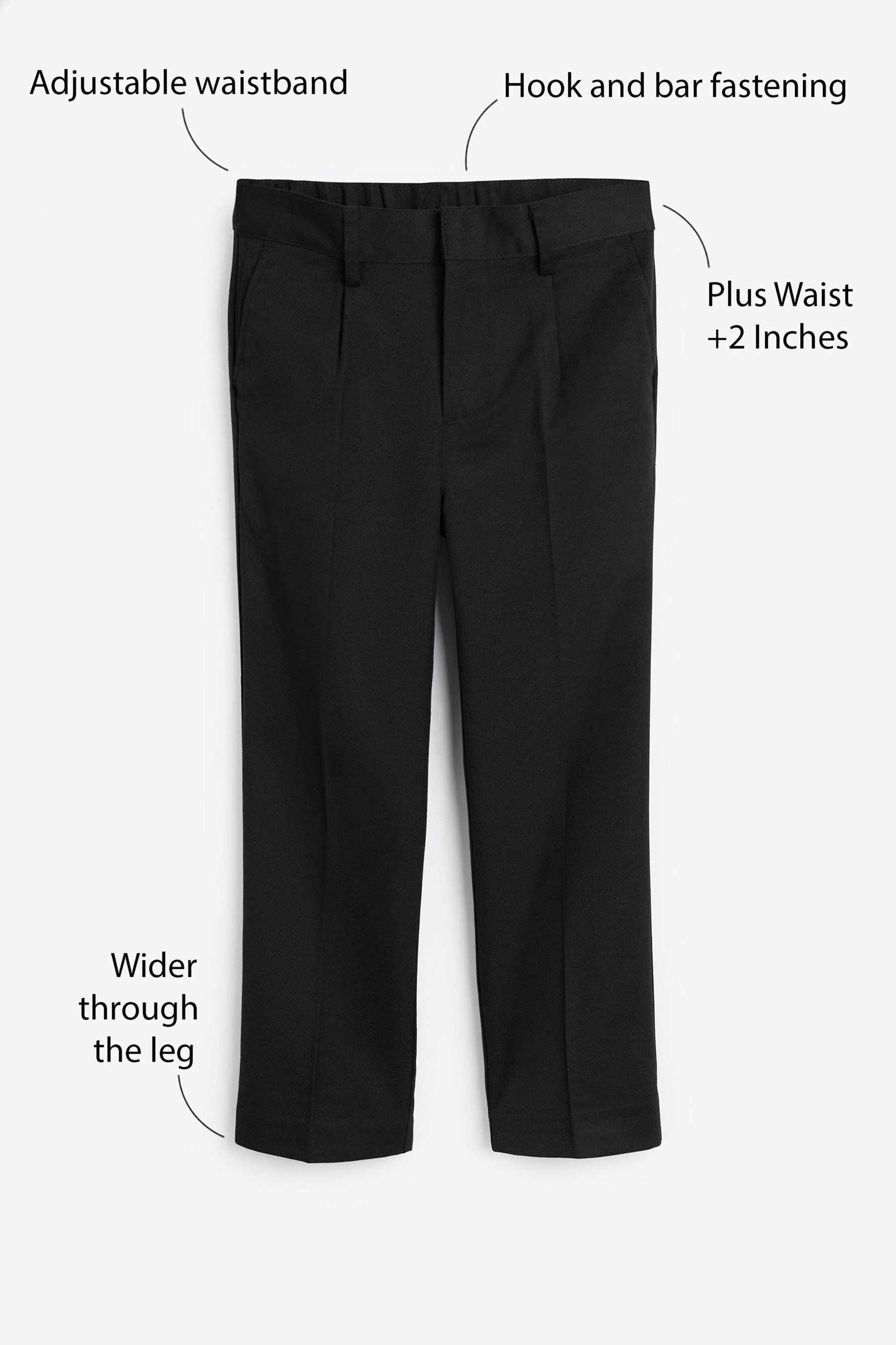 Pleat Front Trousers (3-17yrs) Plus Waist