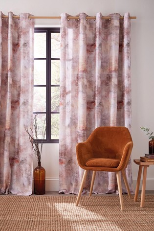 Voyage Monet Lined Eyelet Curtains