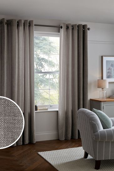 Soft Chenille Eyelet Curtains