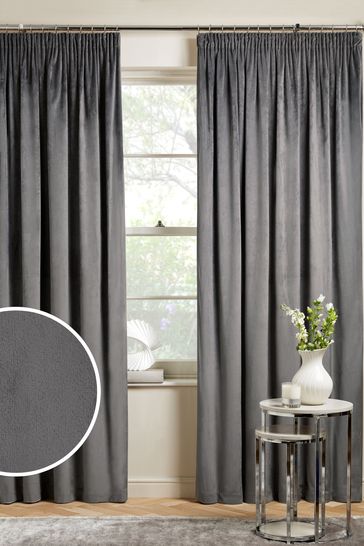 Matte Velvet Curtains Pencil Pleat Blackout/Thermal