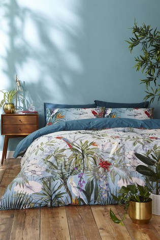 Accessorize Paradise Tropical Floral Cotton Duvet Cover And Pillowcase Set