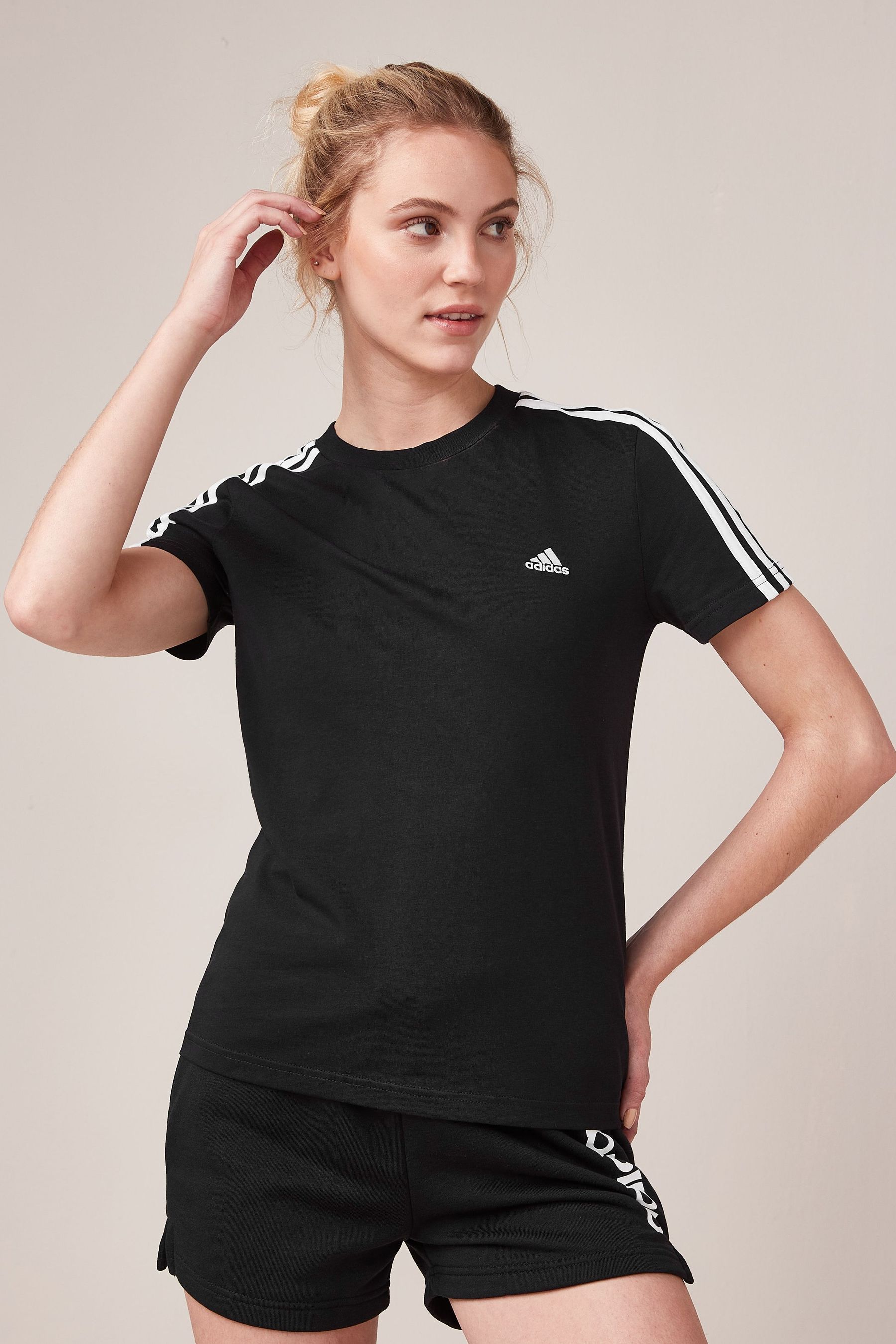 adidas 3 Stripe T-Shirt