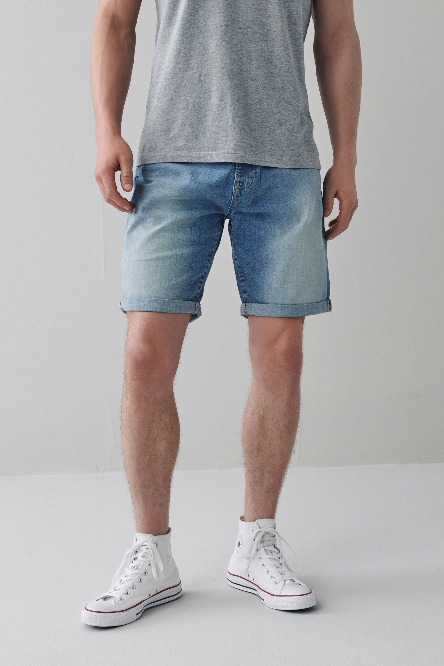 Denim Shorts Straight Fit