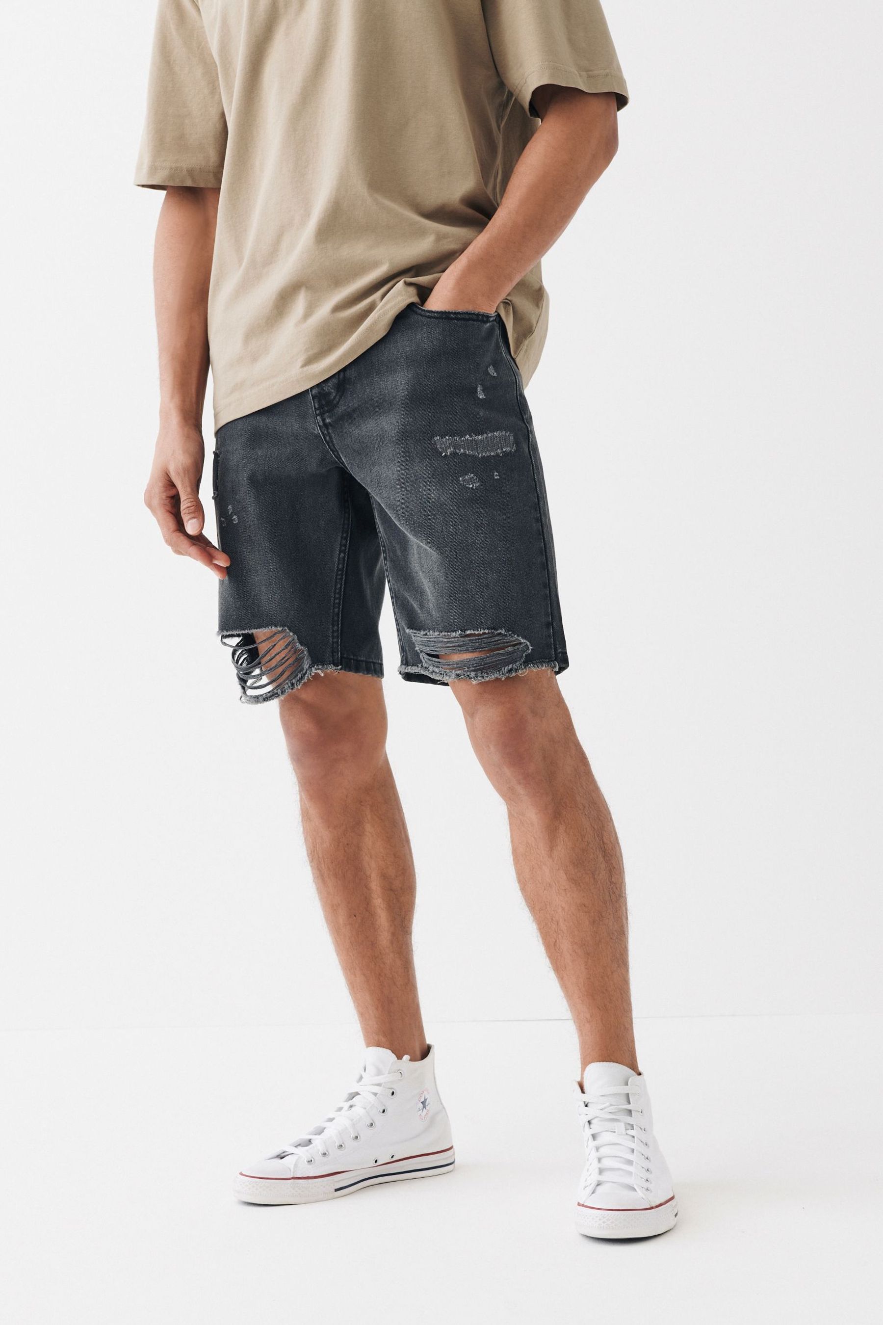 Denim Shorts Straight Fit