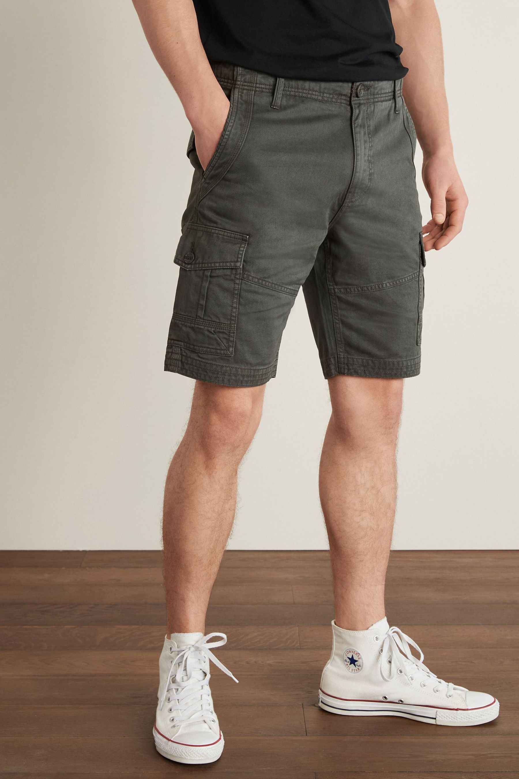 Premium Laundered Cargo Shorts Regular Length