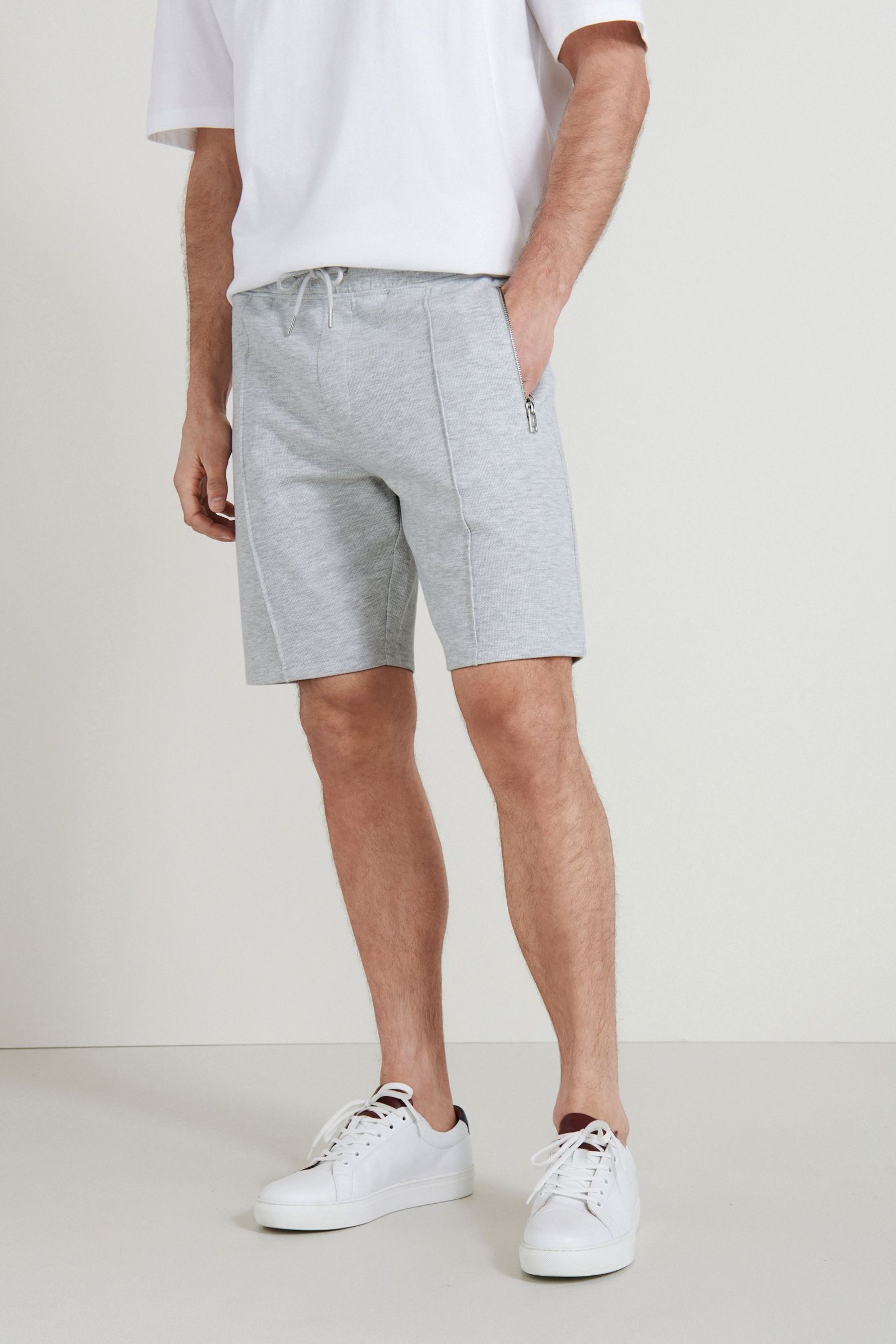 Pleated Jersey Shorts