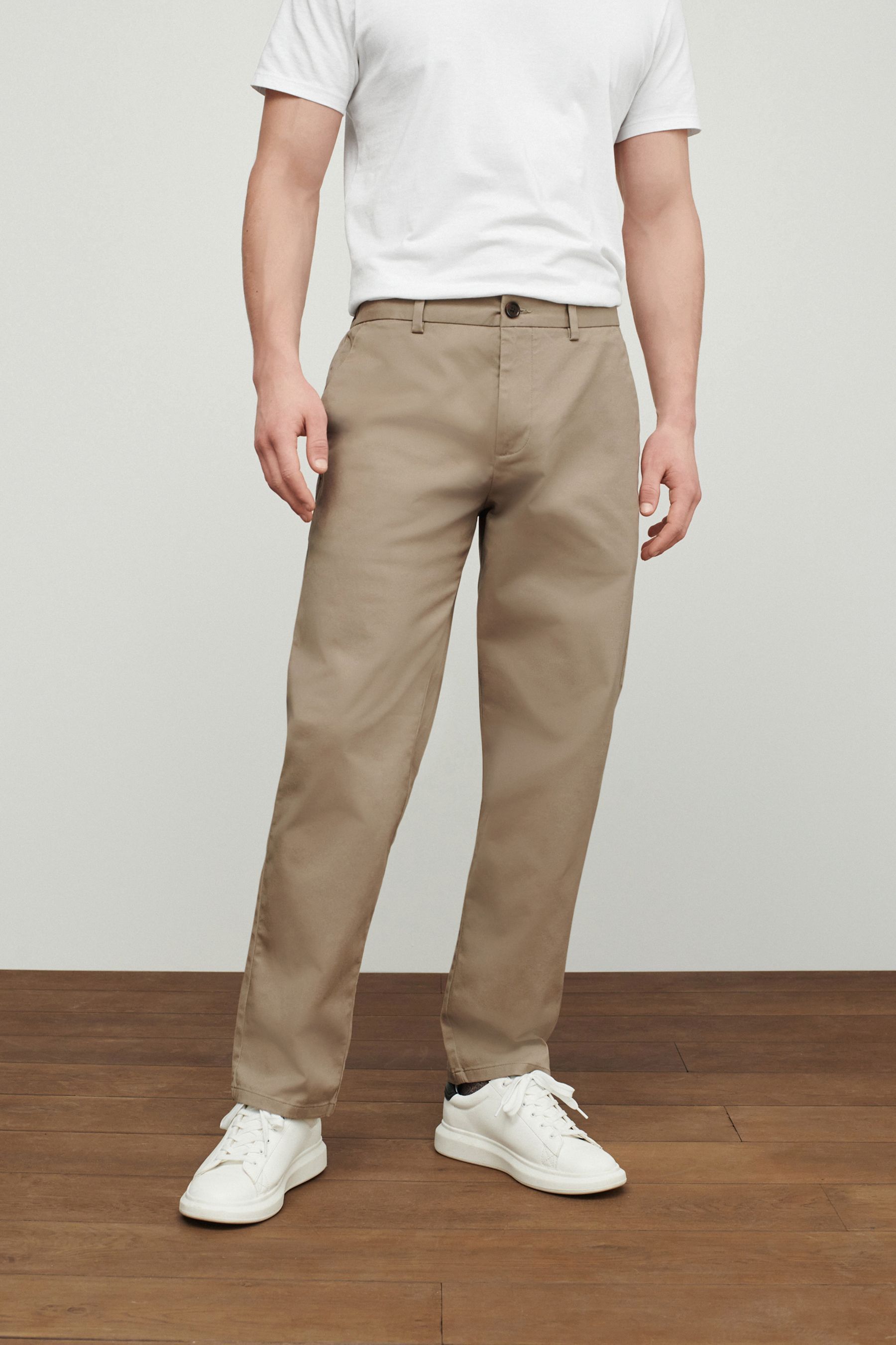 Stretch Chino Trousers Straight Fit