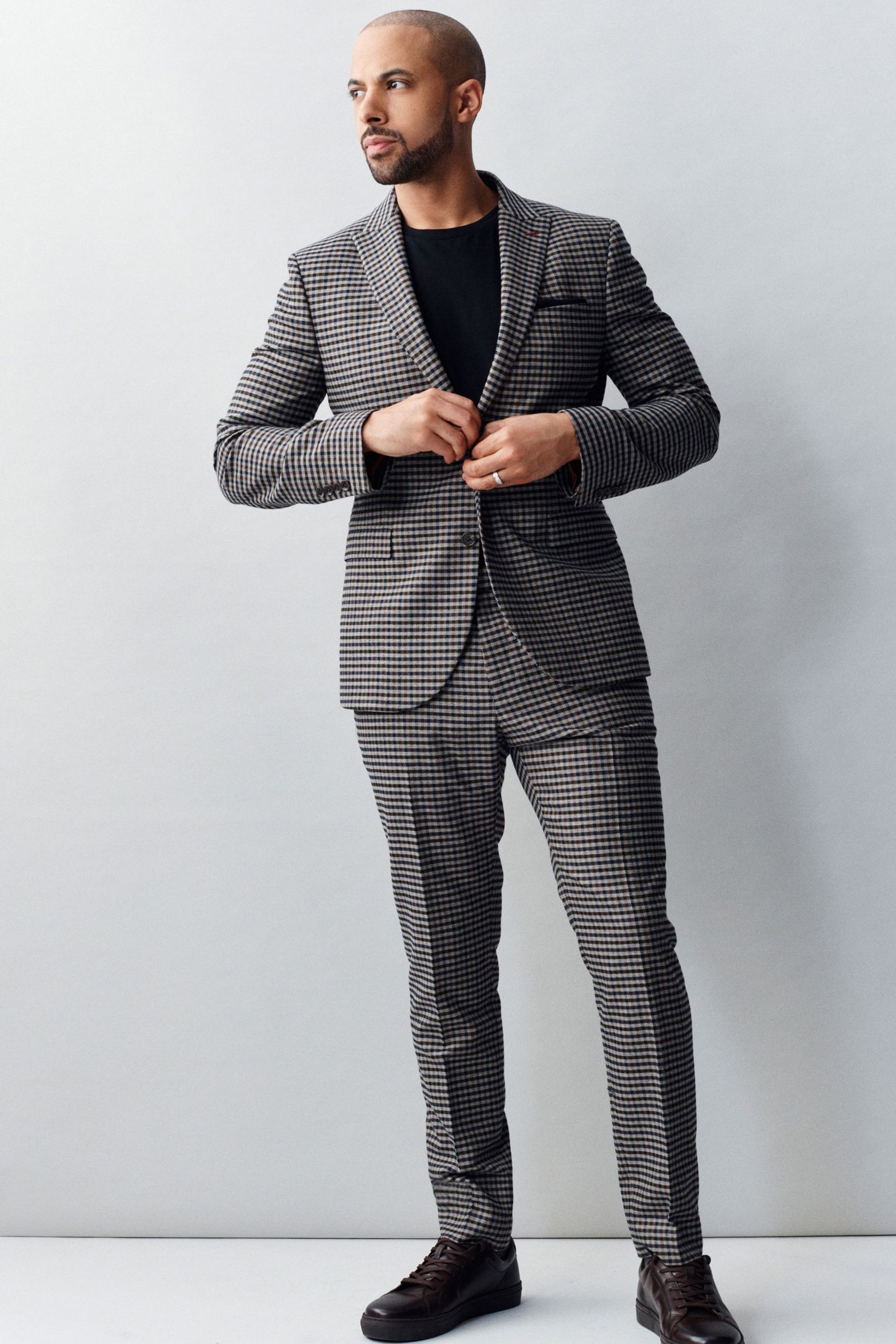 Check Suit: Jacket Skinny Fit