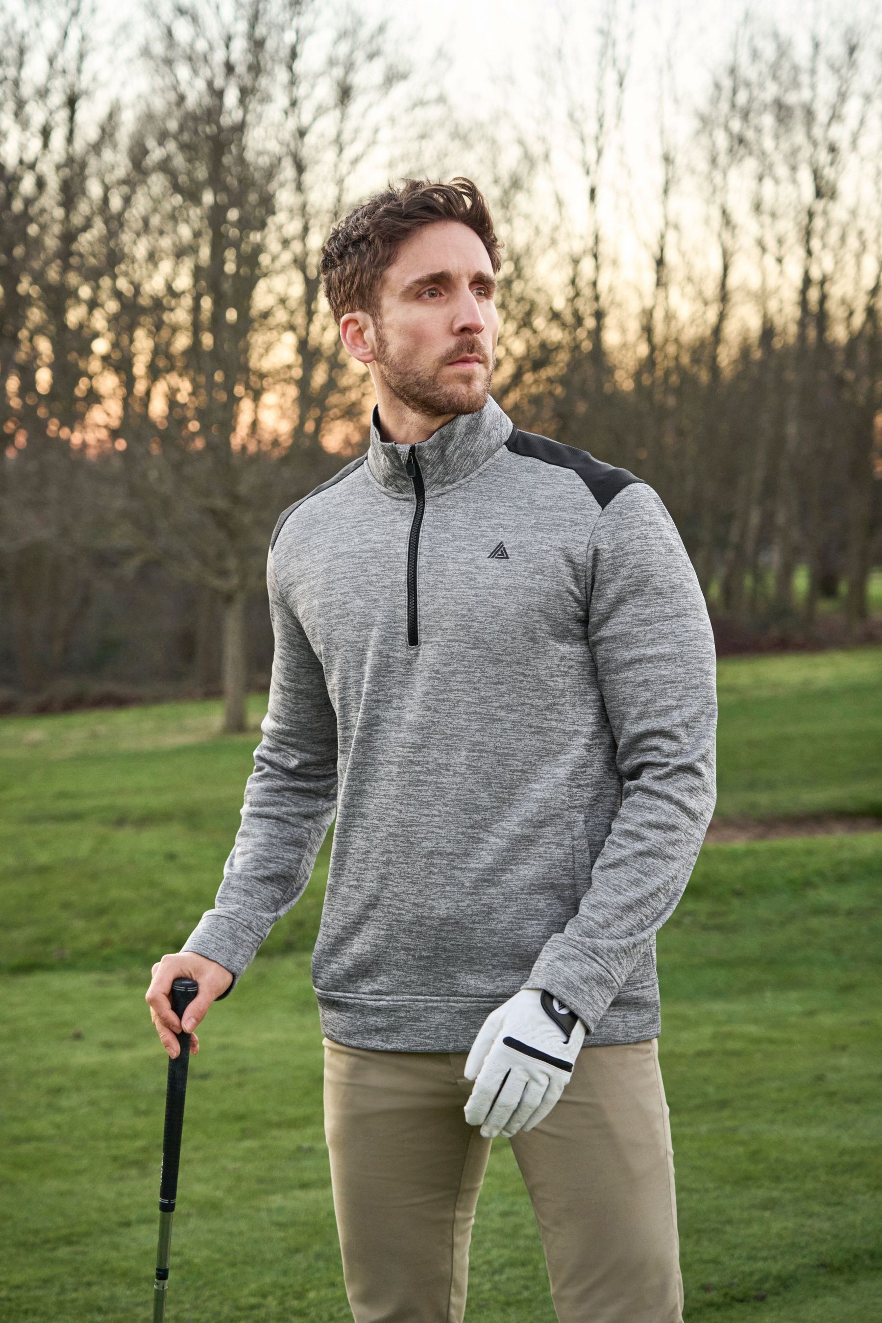 Next Active Golf Zip Top Pullover