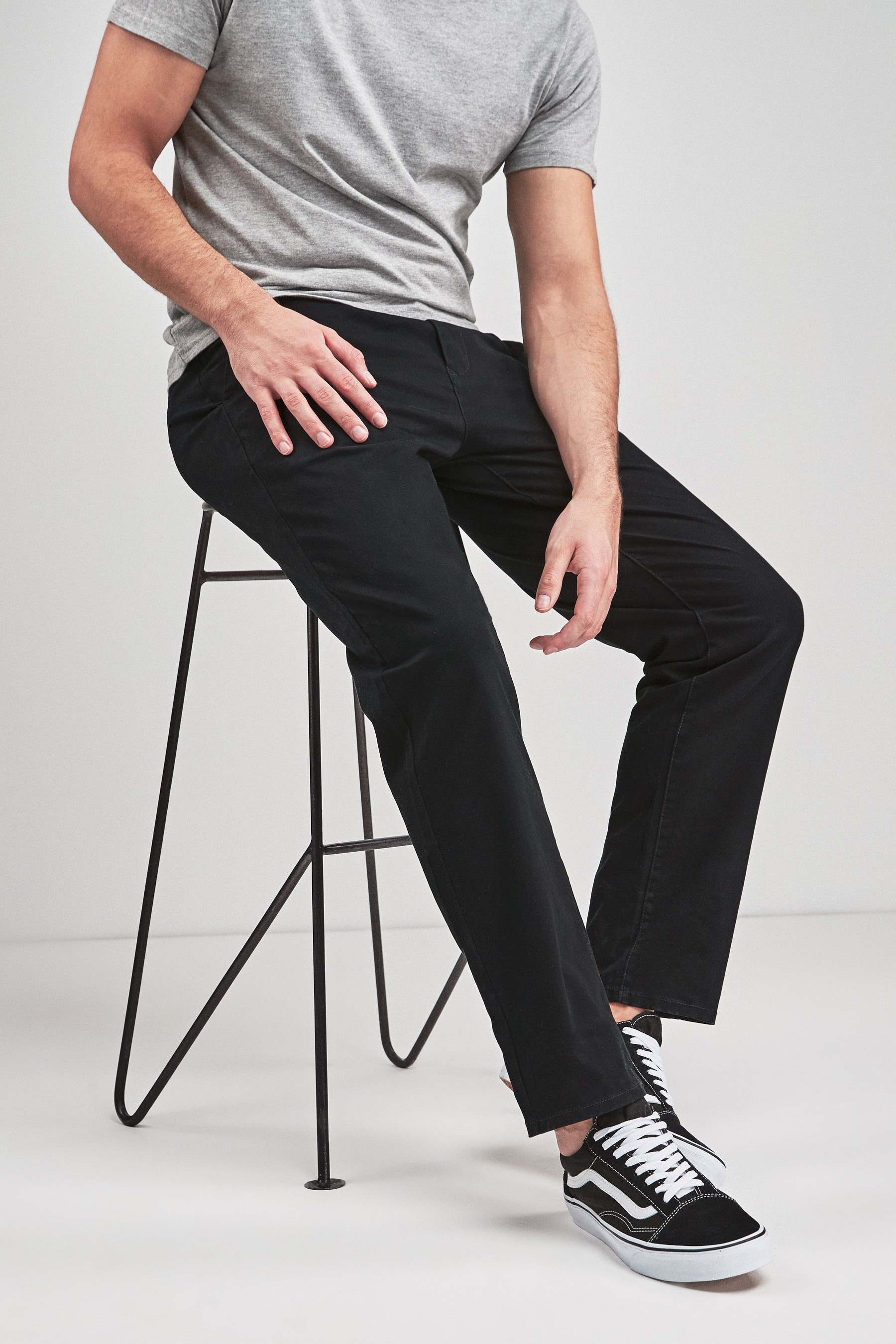 Stretch Chino Trousers Relaxed Fit