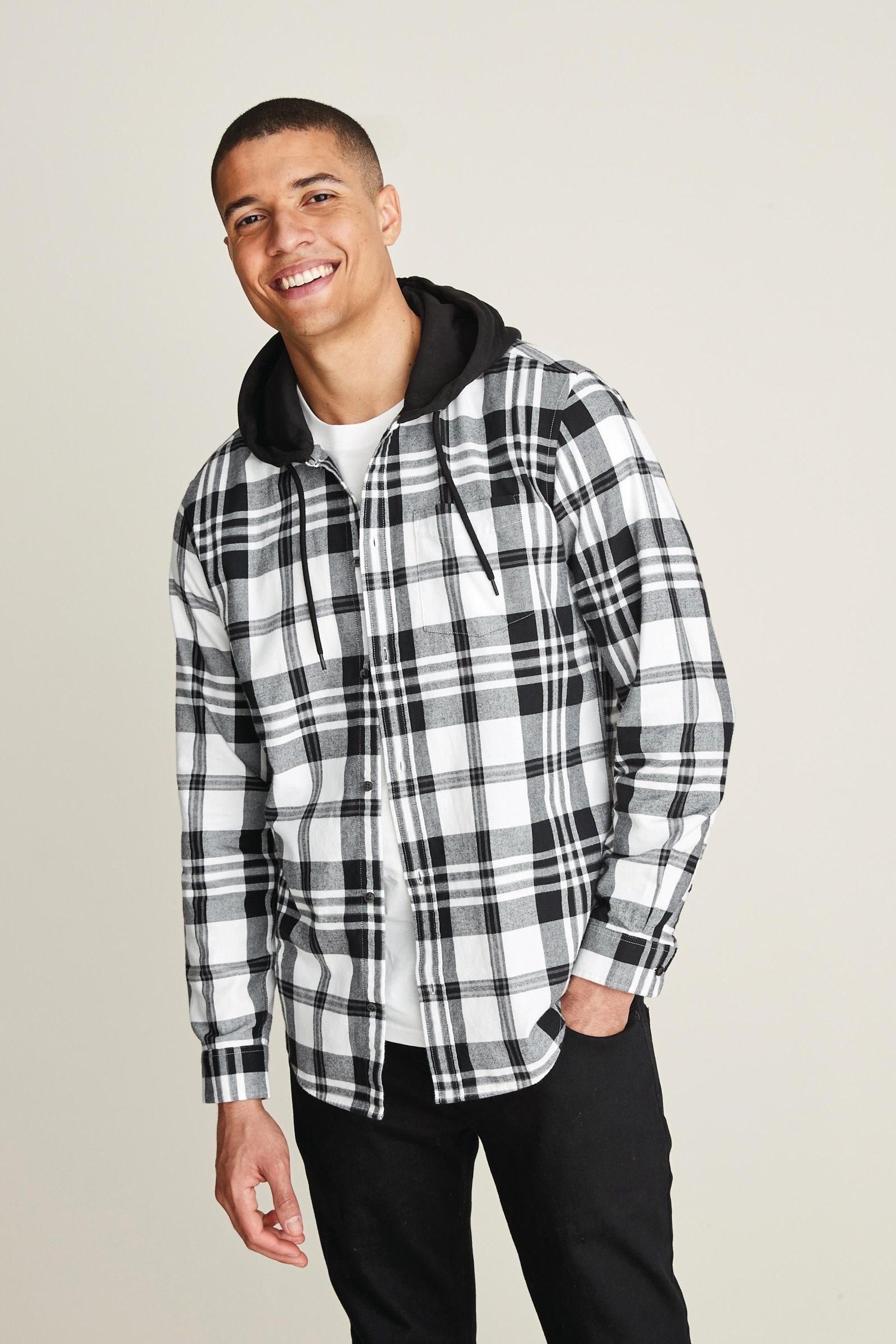 Hooded Check Shirt