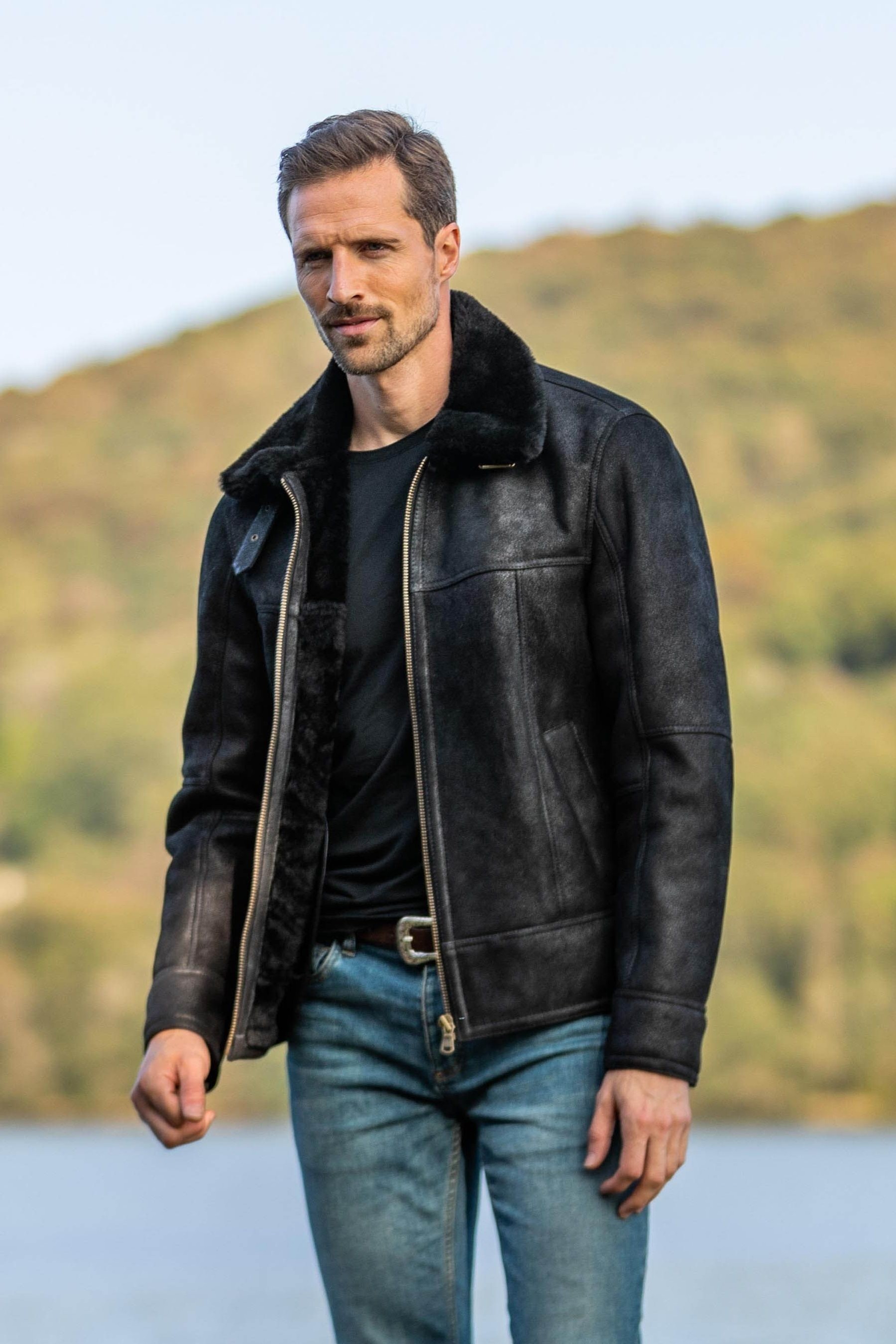 Lakeland Leather Hawker Sheepskin Flying Jacket