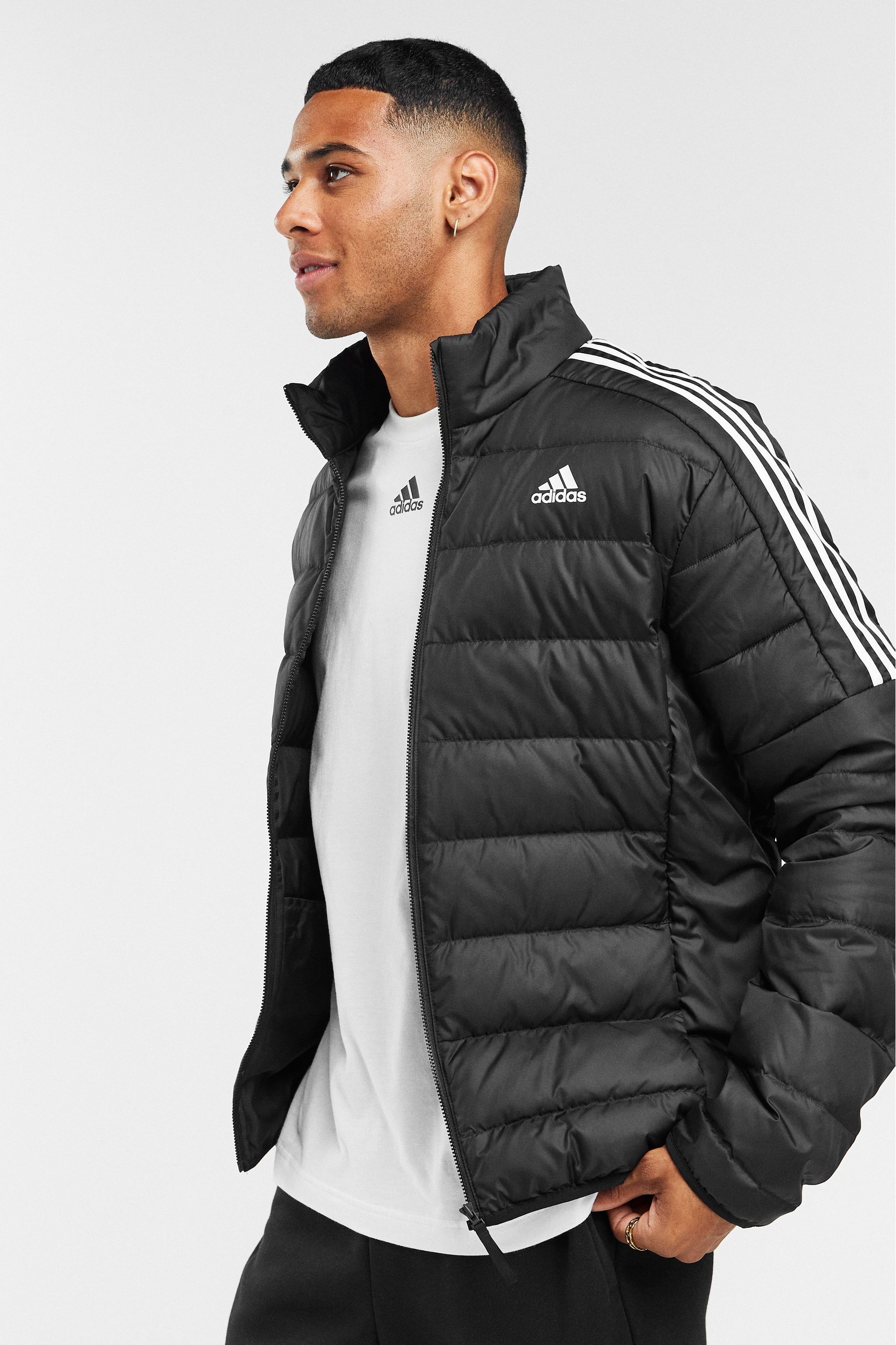 adidas Essential 3 Stripe Down Jacket