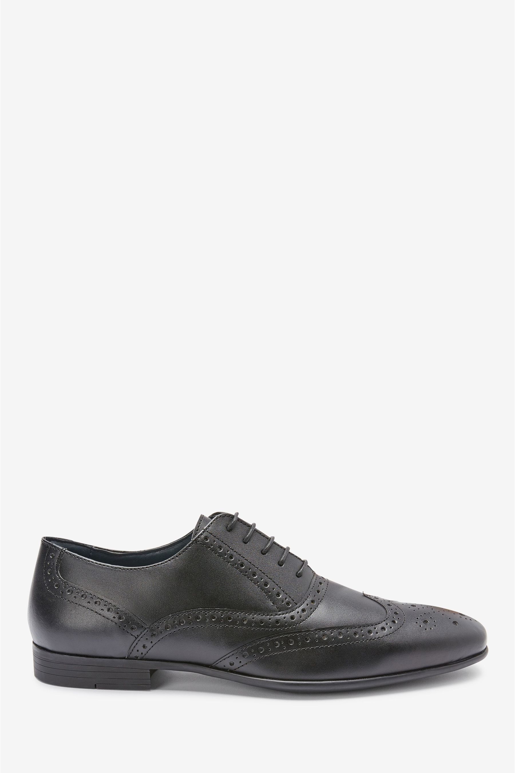 Leather Oxford Brogue Shoes Regular Fit