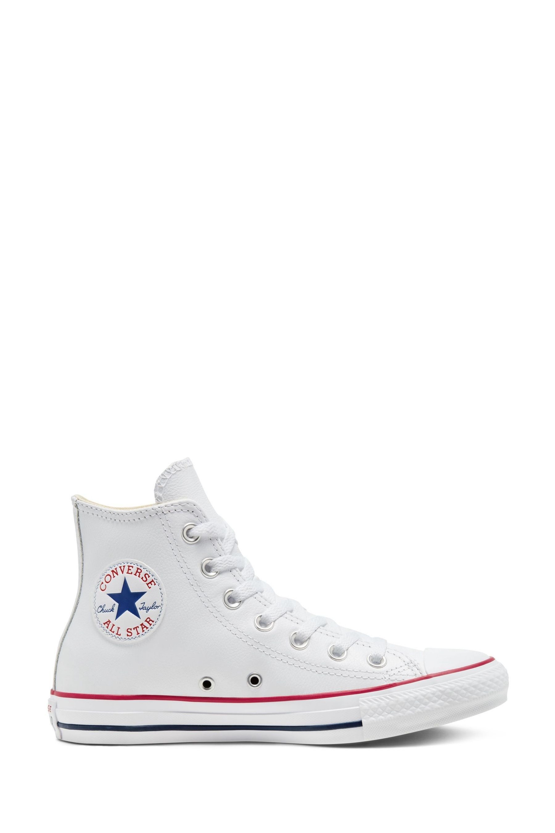 Converse White Leather High Trainers