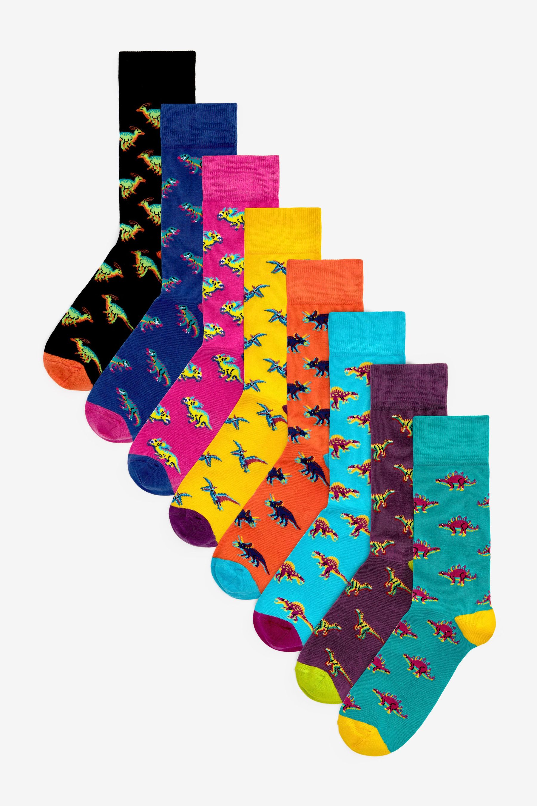 8 Pack Pattern Socks