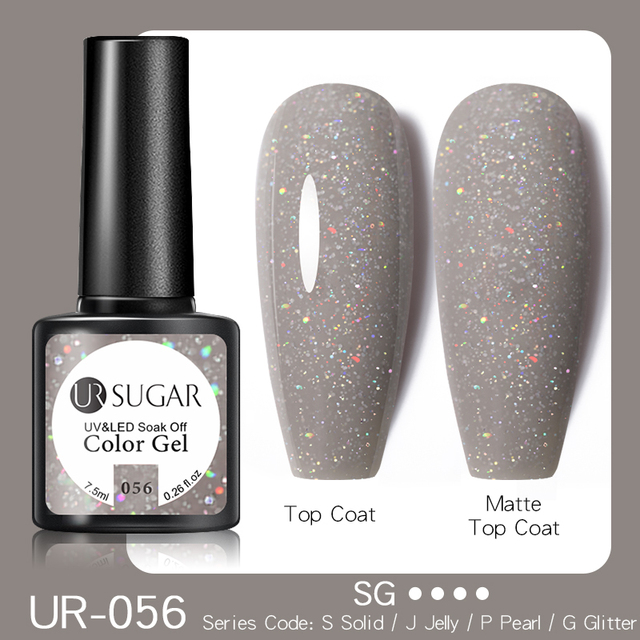 ur sugar caramel color gold sequins gel nail polish for manicure brown chocolate soak off uv gel nail varnish nail art design