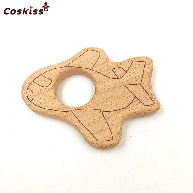 Lovely Cartoon Wood Teether 10pcs Pure Natural Animal Shaped Baby Teething Nursing Wood Teether Baby Girl DIY Pendant Toys