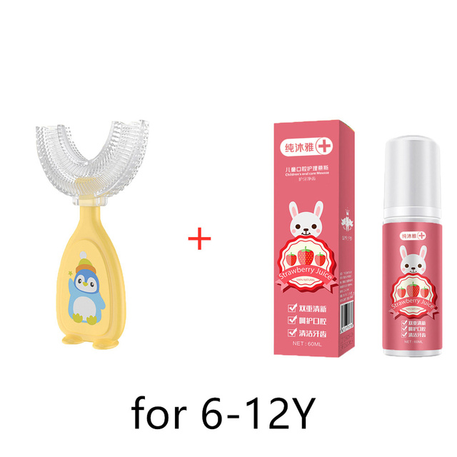 60ml Strawberry Orange Foaming Toothpaste Toothpaste Cleaning Teeth Whitening Toothpaste Dental Toothpaste Infant Toothbrush