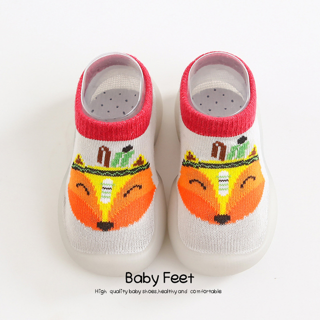 Unisex baby shoes first baby shoes first walkers boy soft sole rubber outdoor baby shoes cute animal socks baby anti-slip