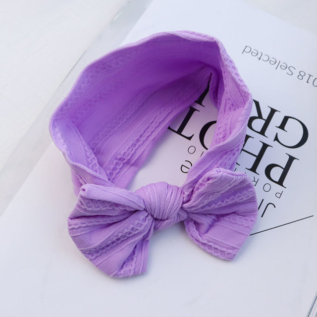 Baby Hair Band Girls Bow Elastic Headbands Turban Baby Hair Accessories Kids Headpiece 18 Colors