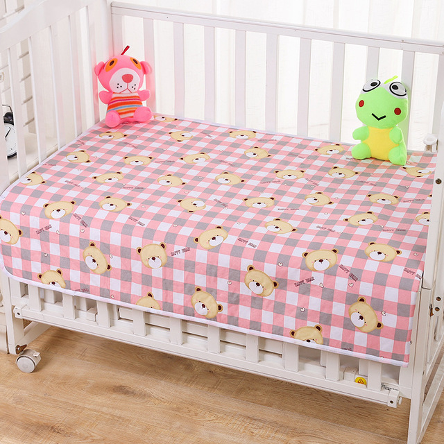 Waterproof Bed Sheet Baby Urine Changing Mat Cotton Reusable Infant Changing Diaper Mattress Cover Washable Newborn Crib Nappy Mattress