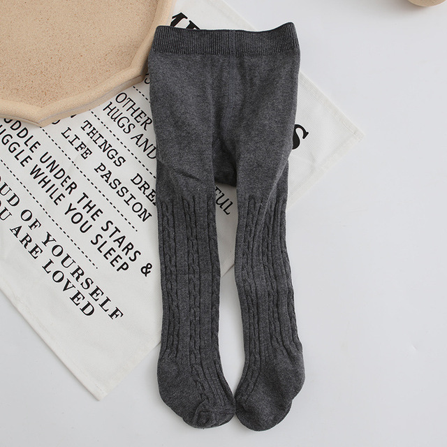 Girls Cotton Knitted Tie Socks High Waist Baby Tights 0-8 Years Winter Winter Tights