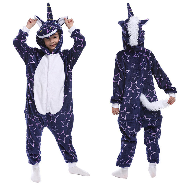 flannel unicorn for kids pajamas boys girls sleepwear children panda jumpsuit kids oneise for jumpsuit licorn