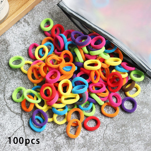 Baby Girl Little Hair Bands Toddler Children Headbands Colorful Elastic Hair Tie Nylon Scrunchie Hair Rope 50/100pcs Hair Accessories