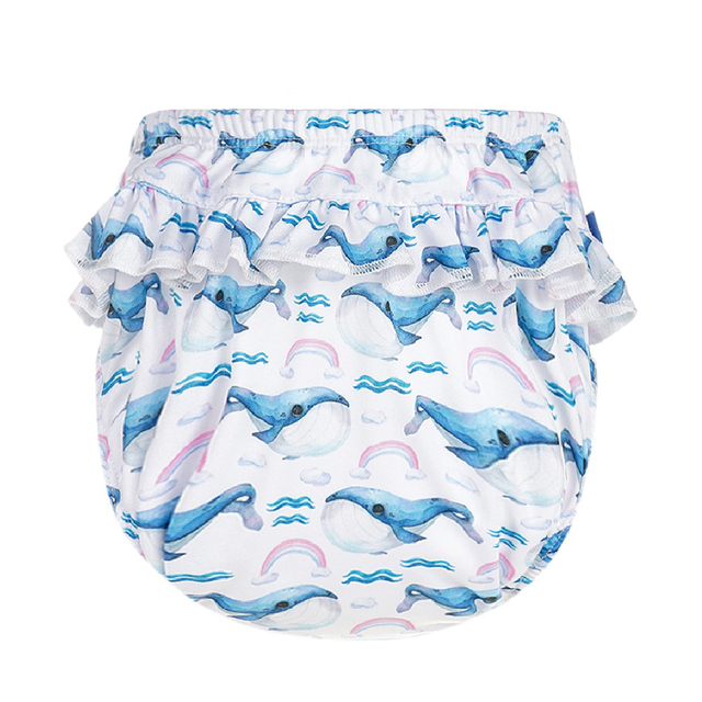 Happyflute - Baby Lace Diapers 3 Sizes 6-25KG Soft Baby Girls Swim Trunks Floral Print Cloth Diapers