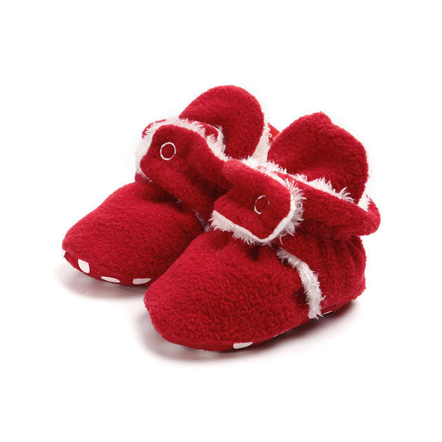 Winter Baby Boy Girl Socks Baby Shoes Socks Easy Wear Tight Hook and Loop Infant Newborn Walking Fluff Warm Moccasins Zapatos Bebe