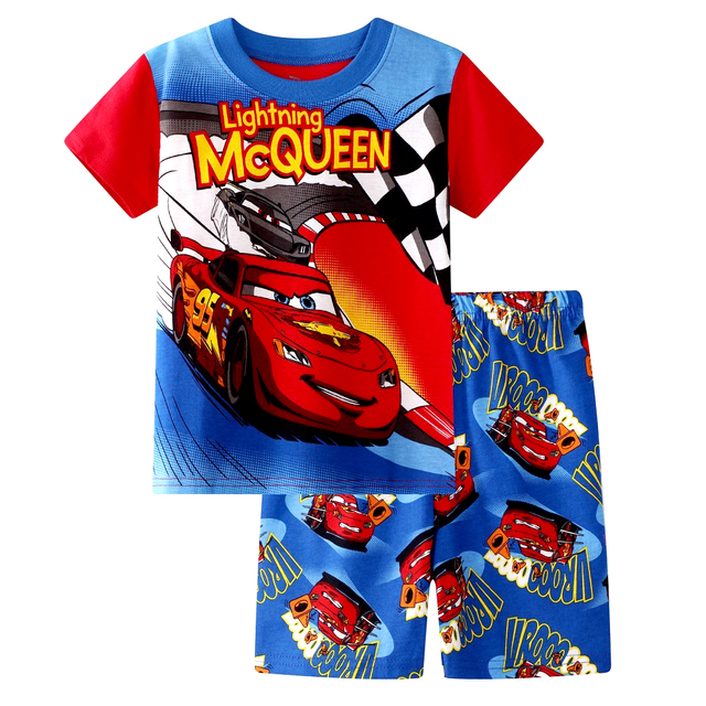 New Children Pajamas Sets Kids Boys Girls Cars Baby Clothes Sleepwear Cotton Pajamas Lightning McQueen Cartoon Sleepwear Set