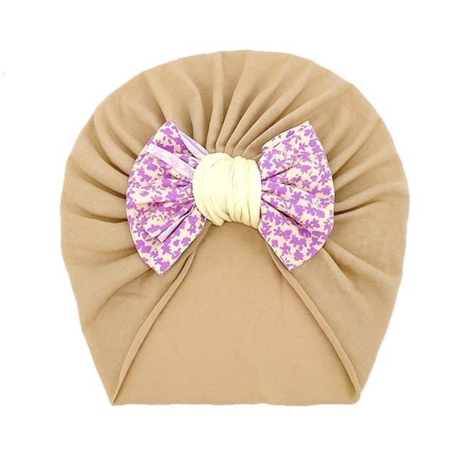 Baby Hat Bows Knot Hat Floral Bowknot Knit Newborn Bonnet Headwear