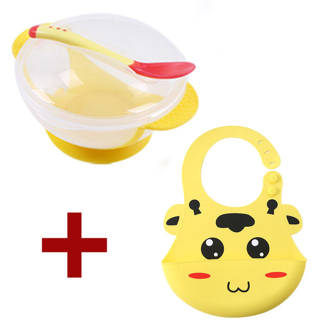 Baby Dish Set Training Bowl Spoon Cutlery Set Dinner Bowl Learning Dishes With Suction Cup Children Training Dinnerware