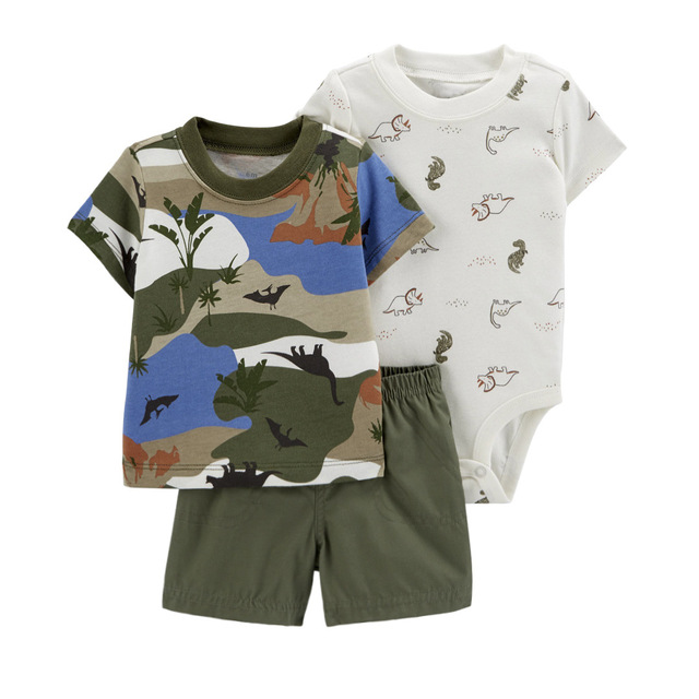 Newborn casual clothes outfit cute baby boys romper short sleeve shorts travel suit spring summer girls outdoor sports wear