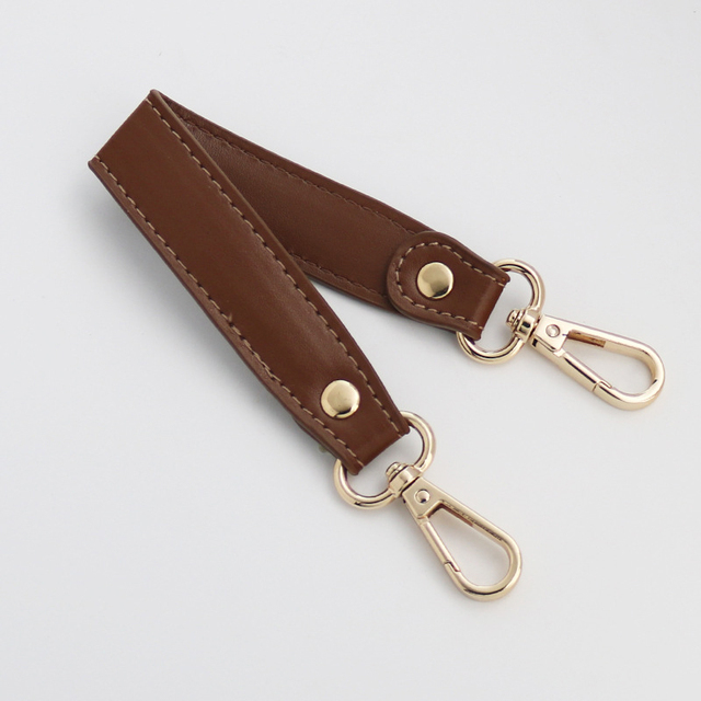 PU Leather Bag Handle Solid Color Bag Belt Replacement Handbag Strap Short Belt Bag Accessories