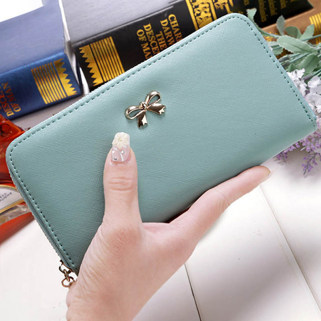 Women Long Wallets Clutch White High Quality Leather Tassel Ladies Zipper Bag Phone Coin Cash Receipt Card Holder